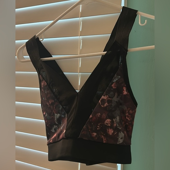 Primark Other - Primark Black and Purple Floral Crop Top